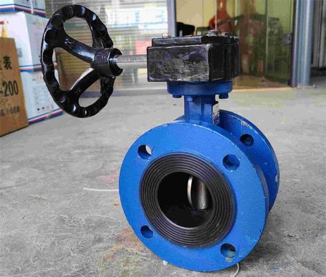 DN 400 PN 10 Fire Grey Cast Iron Flanged Butterfly Valve With Handwheels
