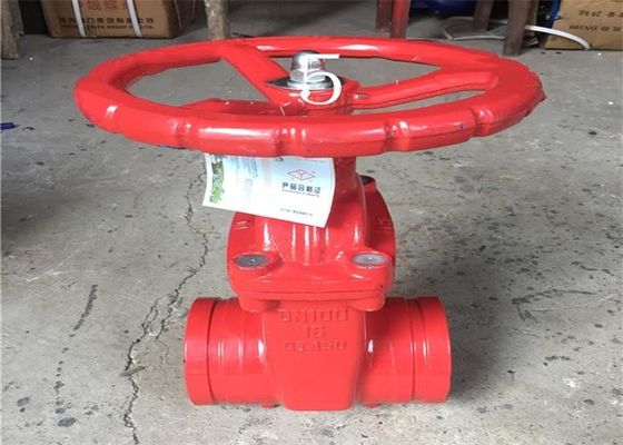 Red Clamp Connection Ductile Iron Gate Valve Fire Protection