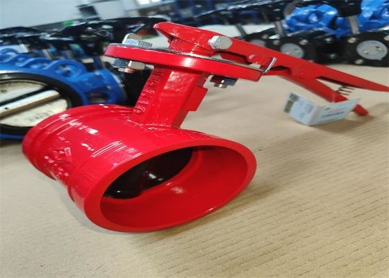 Clamp Connection Water Medium Handle Power Butterfly Valve Fire Protection
